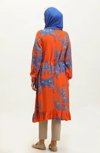 فستان تونيك فيسكوز 0554-05 برتقالي 0554-05