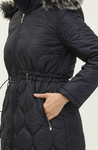 Zippered Quilted Coat 5211-02 Beige 5211-03