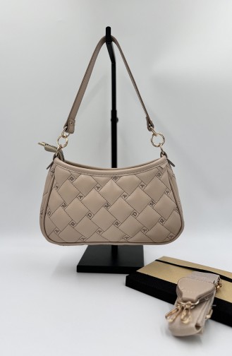 women s quilted Shoulder Bag 1005-04 Beige 1005-04