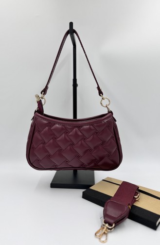 women s quilted Shoulder Bag 1005-05 Claret Red 1005-05