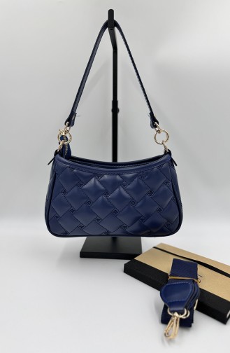 women s quilted Shoulder Bag 1005-07 Dark Blue 1005-07