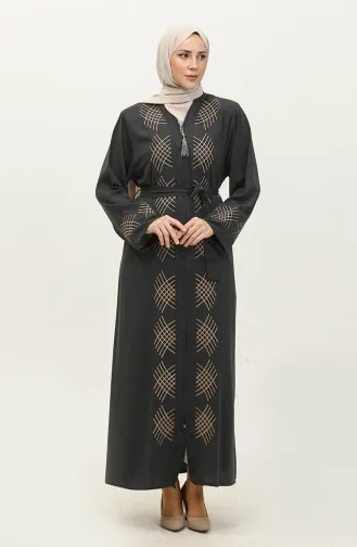 Abaya Brodée Pierre Anthracite 7843.Antrasit