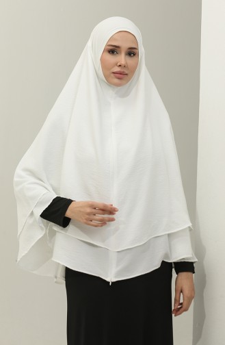 Oyya Zippered Ready-to-Wear Shawl 248502-01 White 248502-01