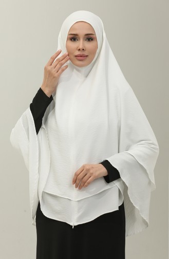 Oyya Zippered Ready-to-Wear Shawl 248502-01 White 248502-01