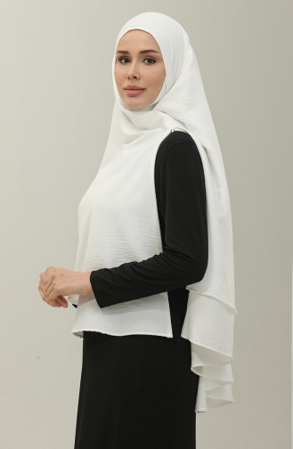 Oyya Zippered Ready-to-Wear Shawl 248502-01 White 248502-01
