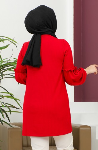 Elastic Sleeves Tunic 20003-03 Red 20003-03