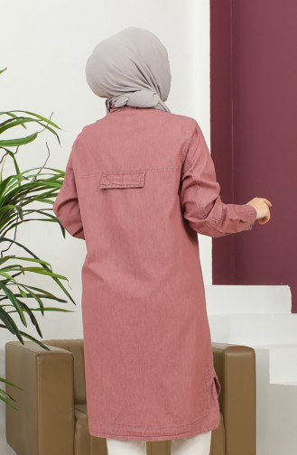 Lange Denimtuniek Met Knopen 30381-03 Dusty Rose 30381-03