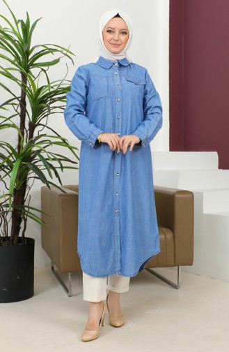 Long Denim Tunic 7001-01 Denim Blue 7001-01