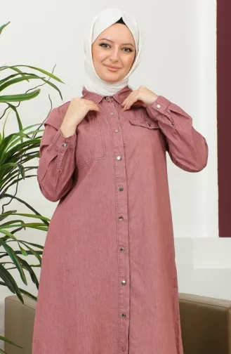تونيك دنيم طويل 7001-02 وردي فاتح 7001-02