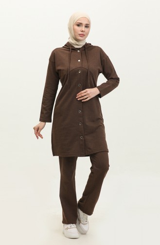 Two Yarn Two Piece Suit 3078-02 Brown 3078-02