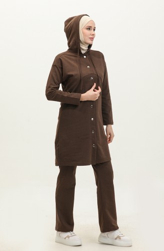Two Yarn Two Piece Suit 3078-02 Brown 3078-02