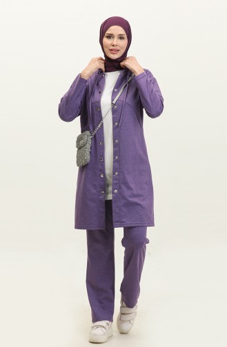 Two Yarn Two Piece Suit 3078-03 Dark Lilac 3078-03