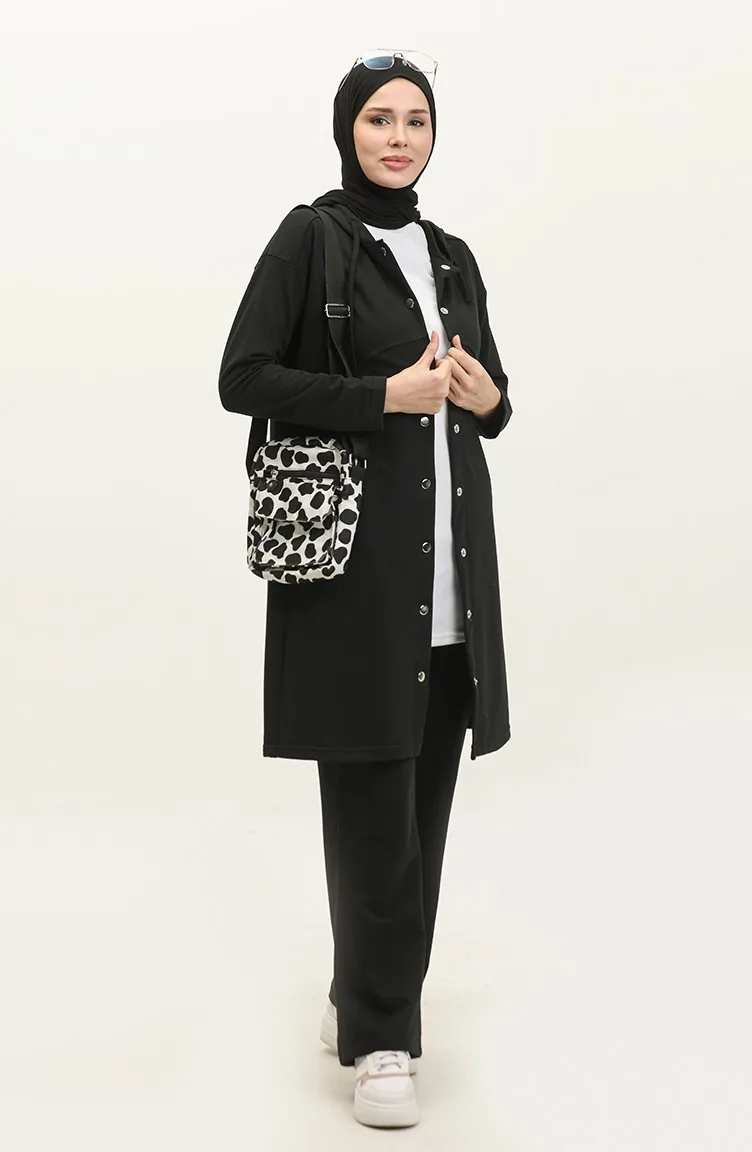 Two Piece Tracksuit Set 3078-05 Black 3078-05