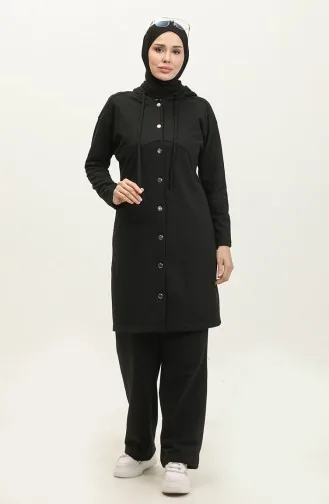 Two Piece Tracksuit Set 3078-05 Black 3078-05