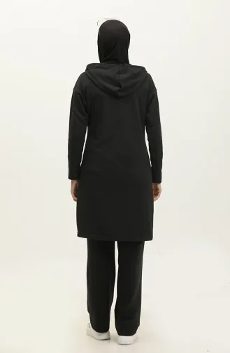 Two Piece Tracksuit Set 3078-05 Black 3078-05