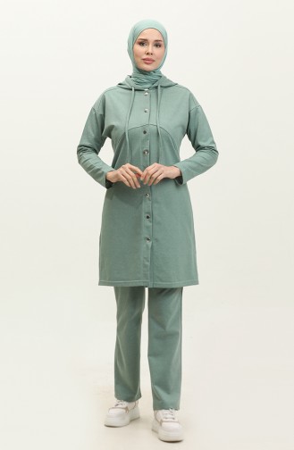 Two Piece Tracksuit Set 3078-08 Aqua Green 3078-08