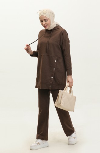 Two Piece Tracksuit Set 3079-01 Brown 3079-01