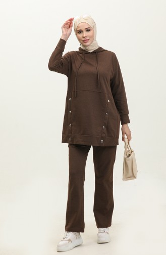 Two Piece Tracksuit Set 3079-01 Brown 3079-01