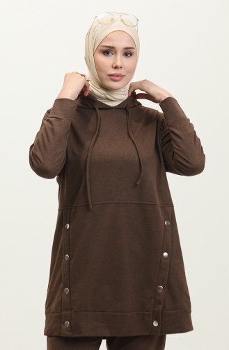 Two Piece Tracksuit Set 3079-01 Brown 3079-01