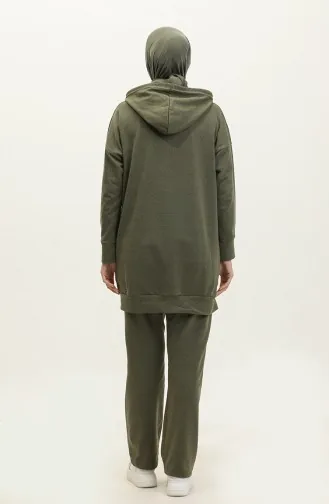 طقم رياضي ثنائي 3079-05 أخضر عسكري  3079-05