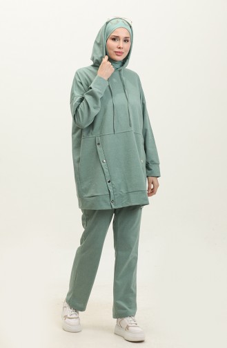 Two Piece Tracksuit Set 3079-06 Green 3079-06