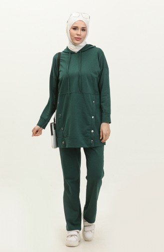 Two Piece Tracksuit Set  3079-07 Emerald Green 3079-07