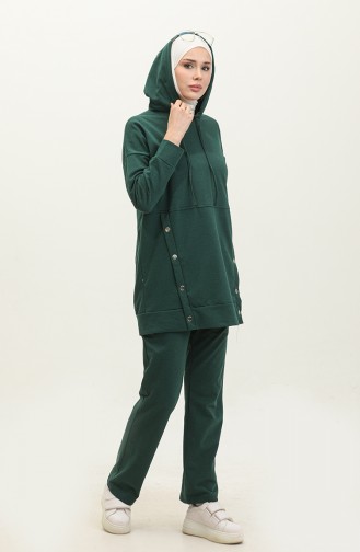Two Piece Tracksuit Set  3079-07 Emerald Green 3079-07