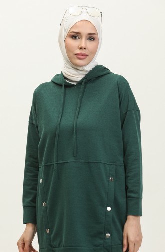 İkili Eşofman Takım 3079-07 Zümrüt Yeşili