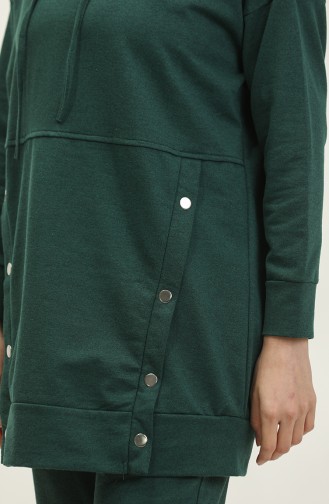 İkili Eşofman Takım 3079-07 Zümrüt Yeşili