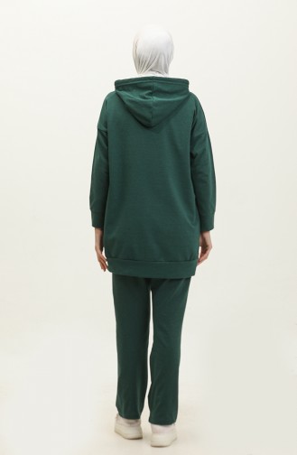 İkili Eşofman Takım 3079-07 Zümrüt Yeşili