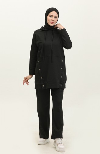 Two Piece Tracksuit Set 3079-08 Black 3079-08