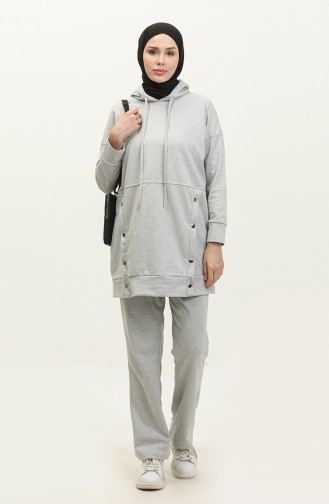 Two Piece Tracksuit Set 3079-09 Gray 3079-09