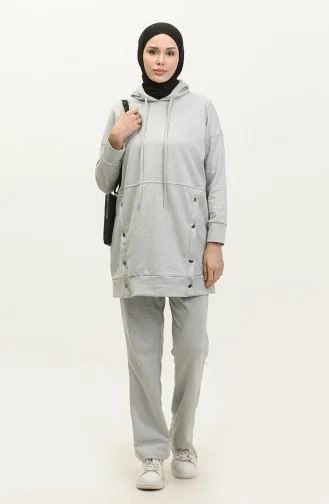 Two Piece Tracksuit Set 3079-09 Gray 3079-09