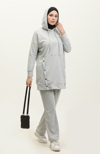 Two Piece Tracksuit Set 3079-09 Gray 3079-09