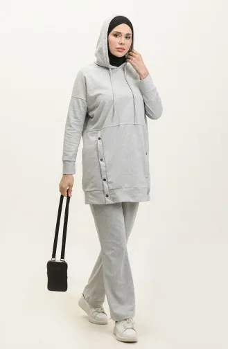 Two Piece Tracksuit Set 3079-09 Gray 3079-09