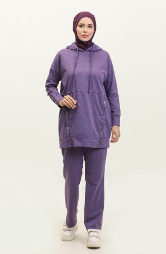 İkili Eşofman Takım 3079-10 Koyu Lila