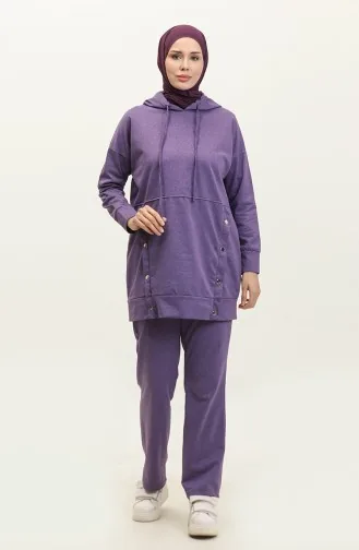 İkili Eşofman Takım 3079-10 Koyu Lila