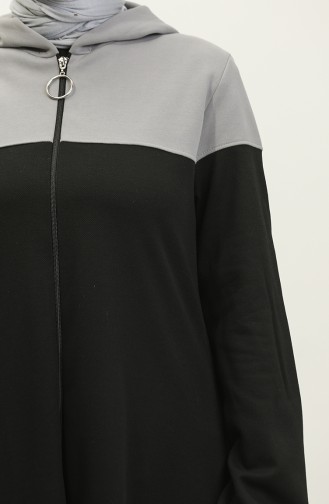 فستان رياضية لونين 2024-01  أسود رمادي 2024-01