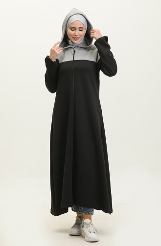 فستان رياضية لونين 2025-02  أسود رمادي 2025-02