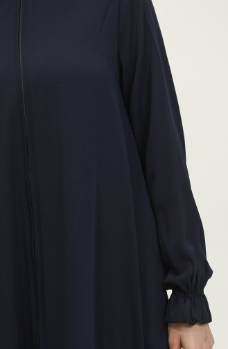 Mevlana Model Zomer Abaya Dames Marineblauw 6045.Lacivert