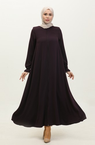 Mevlana Model Zomer Abaya Plum Voor Dames 6045.Mürdüm