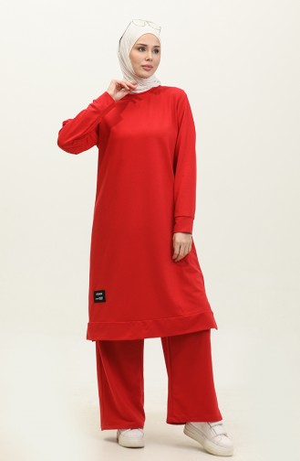 Two String Tunic Trousers Double Suit 0044-18 Red 0044-18