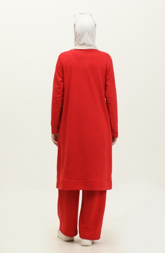 Two String Tunic Trousers Double Suit 0044-18 Red 0044-18
