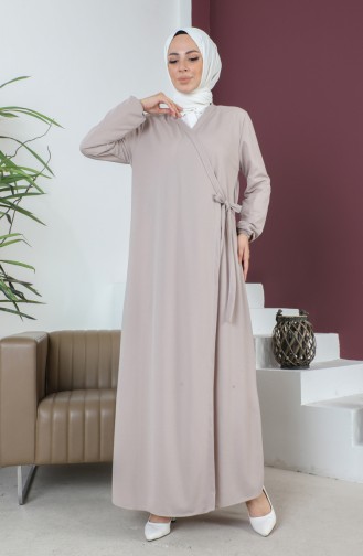 Side Tied Prayer Dress 0691-02 Beige 0691-02