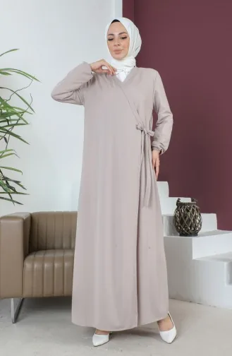Yandan Bağlamalı Namaz Elbisesi 0691-02 Bej
