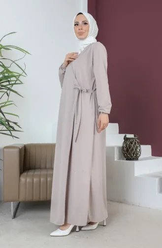 Yandan Bağlamalı Namaz Elbisesi 0691-02 Bej
