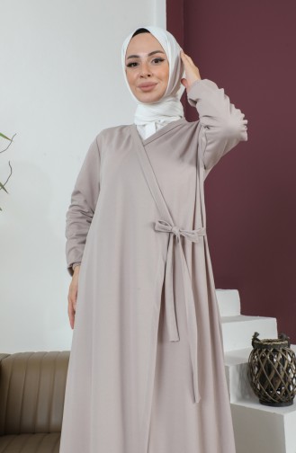 Side Tied Prayer Dress 0691-02 Beige 0691-02