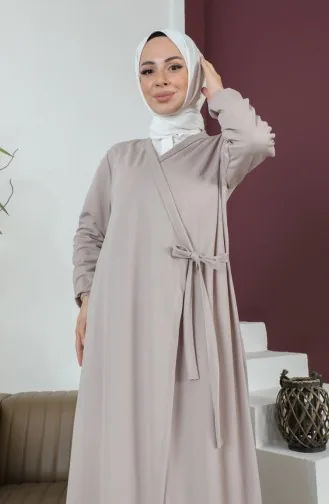 Yandan Bağlamalı Namaz Elbisesi 0691-02 Bej