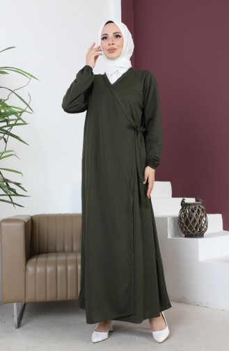 Side Tied Prayer Dress 0691-03 Khaki 0691-03