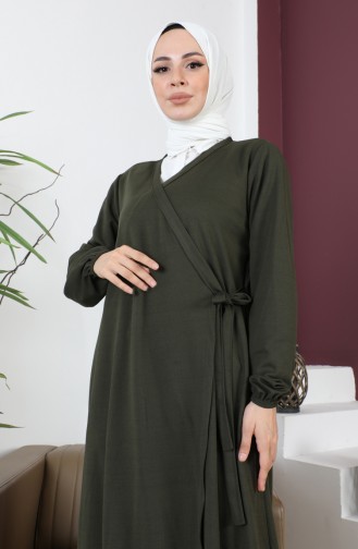 Side Tied Prayer Dress 0691-03 Khaki 0691-03
